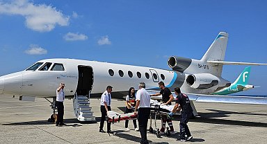 Tayland'dan İngiltere'ye nakledilen hastaya Trabzon'da oksijen ikmali