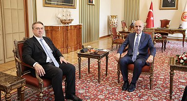 TBMM Başkanı Kurtulmuş, AB Türkiye Delegasyon Başkanı Ossowski'yi kabul etti