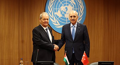 TBMM Başkanı Kurtulmuş, Filistin Ulusal Konseyi Başkanı Fattouh ile bir araya geldi