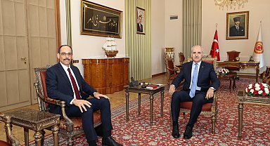TBMM Başkanı Kurtulmuş, MİT Başkanı Kalın'ı kabul etti