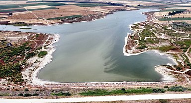 Tekirdağ'daki Türkmeneli Göleti'nde su seviyesi yüzde 5'in altına düştü