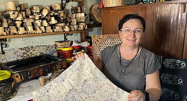 Tokat'ın yöresel sanatı 'yazmacılığı' İzmir'de yaygınlaştırıyor