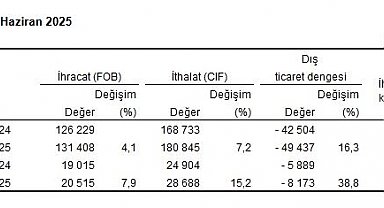 TÜİK: İhracat yüzde 7,9, ihracat yüzde 15,2 arttı