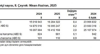 TÜİK: Turizm geliri 2'nci çeyrekte yüzde 8,4 arttı