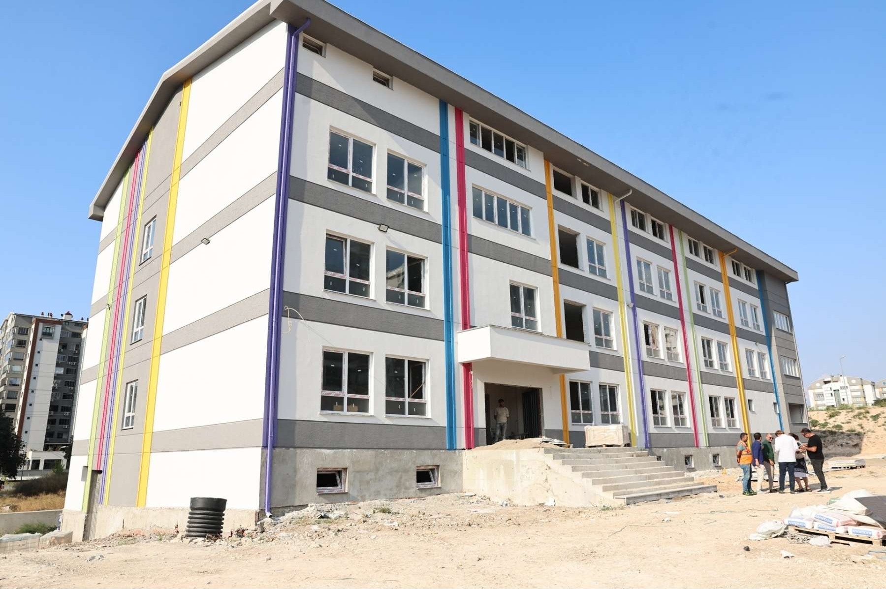 23 Nisan Mahallesi’ndeki okul inşaatında sona gelindi