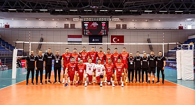 A Milli Erkek Voleybol Takımı, Macaristan'ı 3-0 mağlup etti
