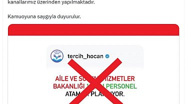 Aile ve Sosyal Hizmetler Bakanlığı'ndan '10 bin personel ataması' iddialarına yalanlama