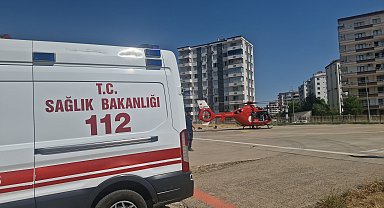 Ambulans helikopter, uyluk kemiği kırılan hasta için havalandı