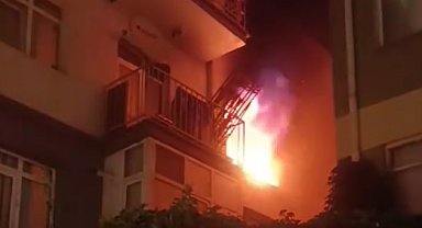 Ankara'da 7 katlı apartmanda yangın paniği
