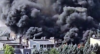 Ankara'da villa inşaatında yangın