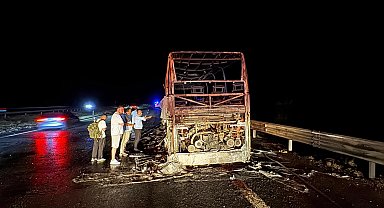 Ankara'da yolcu otobüsü yandı; 36 yolcu tahliye edildi