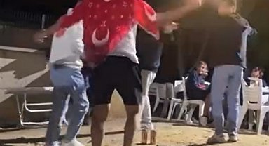 Asker eğlencesinde tabancayla havaya ateş açtılar; o anlar kamerada