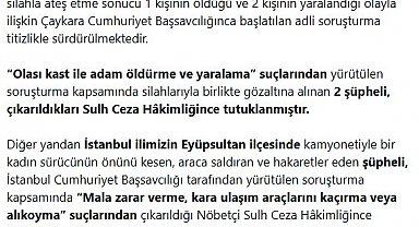 Bakan Tunç: Yol kesmeye 3, meskun mahalde ateş açmaya 5 yıla kadar hapis geliyor