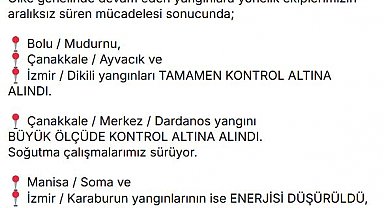 Bakan Yumaklı: 5 yangın kontrol altına alındı