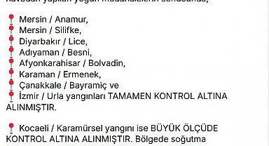 Bakan Yumaklı: 8 ildeki yangınlar kontrol altına alındı