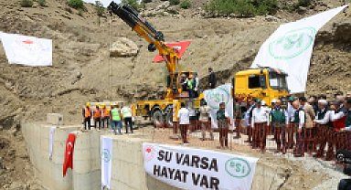 Bakan Yumaklı, Adıyaman'da; Çetintepe Barajı'nda su tutma aşaması başladı