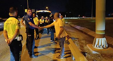 Bariyere çarpan otomobilin alkollü sürücüsüne 9 bin 267 TL ceza