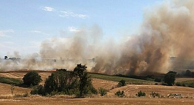 Çanakkale'de tarım arazisinde yangın