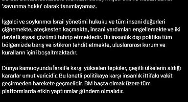 Cevdet Yılmaz: İsrail, iki devletli siyasi çözümü tahrip etmektedir