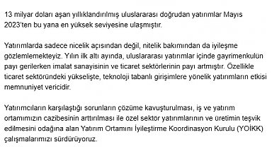 Cevdet Yılmaz: Uluslararası doğrudan yatırımlarımız yüzde 27 arttı