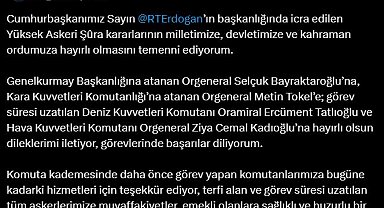 Cevdet Yılmaz: YAŞ kararları hayırlı olsun