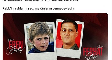 Cumhurbaşkanı Erdoğan, şehit Eren Bülbül ve Jandarma Astsubay Ferhat Gedik'i andı