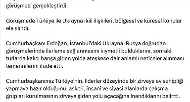 Cumhurbaşkanı Erdoğan, Ukrayna Devlet Başkanı Zelenski ile görüştü