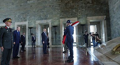 Cumhurbaşkanı Erdoğan ve YAŞ üyeleri Anıtkabir'de
