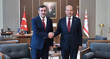 Cumhurbaşkanı Yardımcısı Yılmaz, KKTC Cumhurbaşkanı Tatar ile görüştü