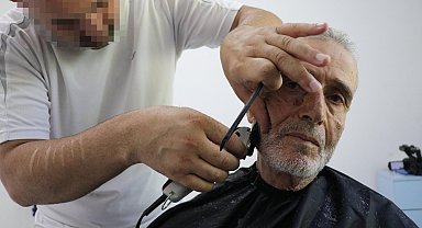 Denetimli serbestlik yükümlülerinden yaşlılara ücretsiz tıraş