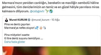 Emine Erdoğan'dan 'Marmara' paylaşımı