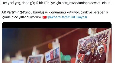 Emine Erdoğan'dan AK Parti'nin 24'üncü kuruluş yıl dönümü paylaşımı