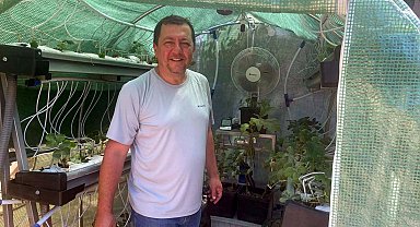 Evinin bahçesine sera kuran profesörden organik üretim