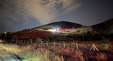 Eymir Gölü yakınlarında çıkan otluk yangını söndürüldü