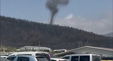 Hatay'da geçen ay yanan ormanda hortum çıktı