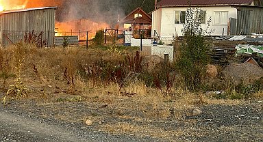 İki yayla evi yangında küle döndü