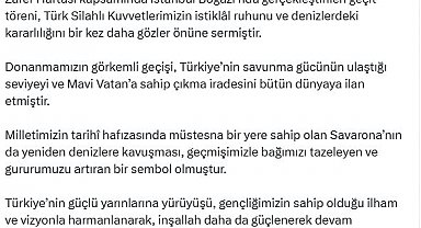 İletişim Başkanı Duran: Donanmamızın görkemli geçişi Türkiye'nin Mavi Vatan'a sahip çıkma iradesini dünyaya ilan etmiştir