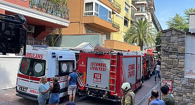 İstanbul -Beşiktaş'ta 5 katlı binada yangın