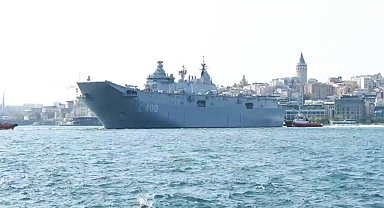 İstanbul- Çanakkale'den yola çıkan TCG Anadolu, İstanbul'a ulaştı Metin eklendi