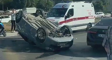 İstanbul - Sarıyer'de takla atan otomobildeki 2 kişi yaralandı