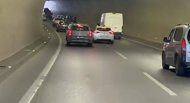 İstanbul - Ümraniye'de tünelde yol verme tartışması kamerada