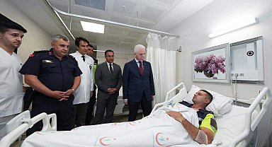 İstanbul - Vali Gül, kazada yaralanan jandarma personelini ziyaret etti