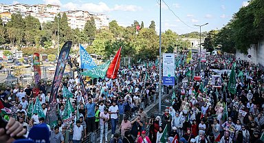 İstanbul'da Gazze'ye destek için ABD Konsolosluğuna yürüyüş düzenlendi