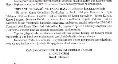 Kamu Görevlileri Hakem Kurulu kararı Resmi Gazete'de yayımlandı