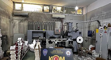 Karton bardak için kiraladığı depoda kaçak makaron üretti