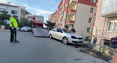 Kaza sonrası alkolmetreyi üflemeyi reddeden sürücü 2.86 promil alkollü çıktı