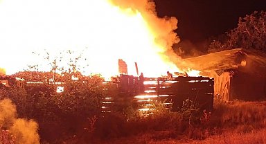 Köydeki yangında 3'ü metruk, 6 ev kullanılamaz hale geldi