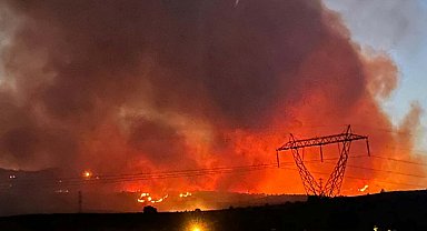 Manisa'da tarlada çıkıp makilik alana sıçrayan yangın 16 saatte kontrol altına alındı