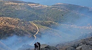 Marmara Adası'ndaki orman yangınına müdahale sürüyor