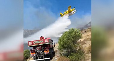 Marmara Adası'ndaki orman yangınına müdahale sürüyor